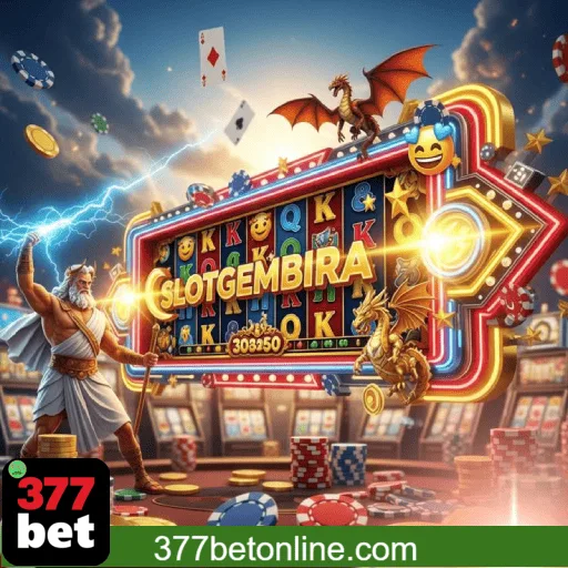 Imagem promovendo jogos de loteria online da 377BET com prêmios incríveis.