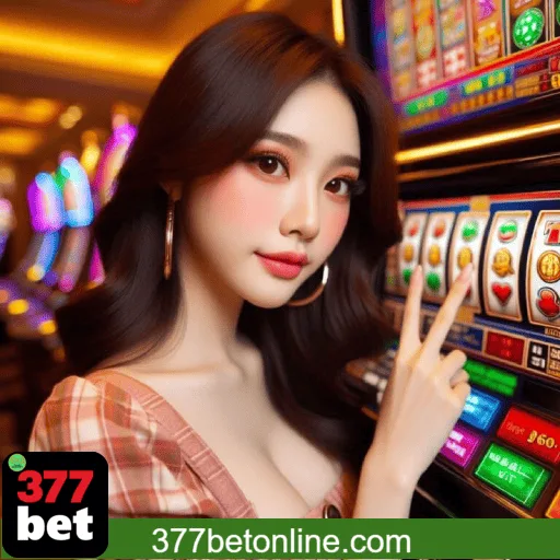 Visual apresentando slots populares da 377BET com jackpots progressivos e oportunidades de ganhos altos.